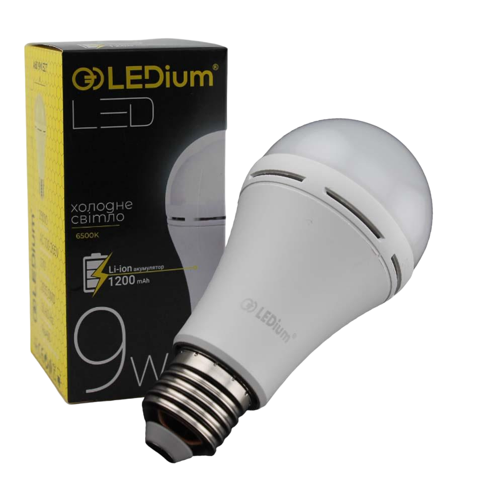 Лампа світлодіодна LEDium акумуляторна 9W 1200 mAh (17422)