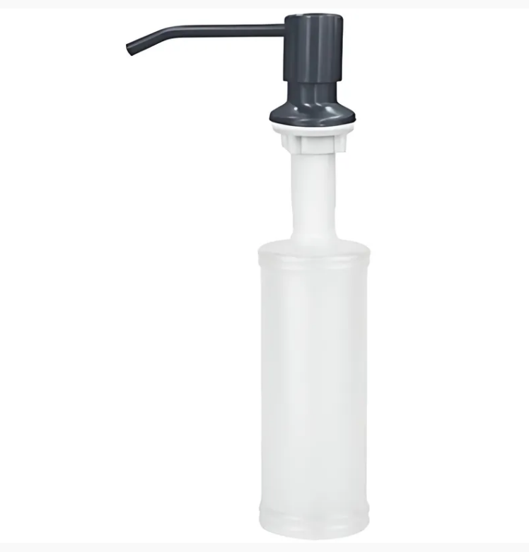 Дозатор для рідкого мила врізний ZERIX DIS-01.SUS з нержавіючої сталі SUS304 300 мл Nano-Black (ZX5885)