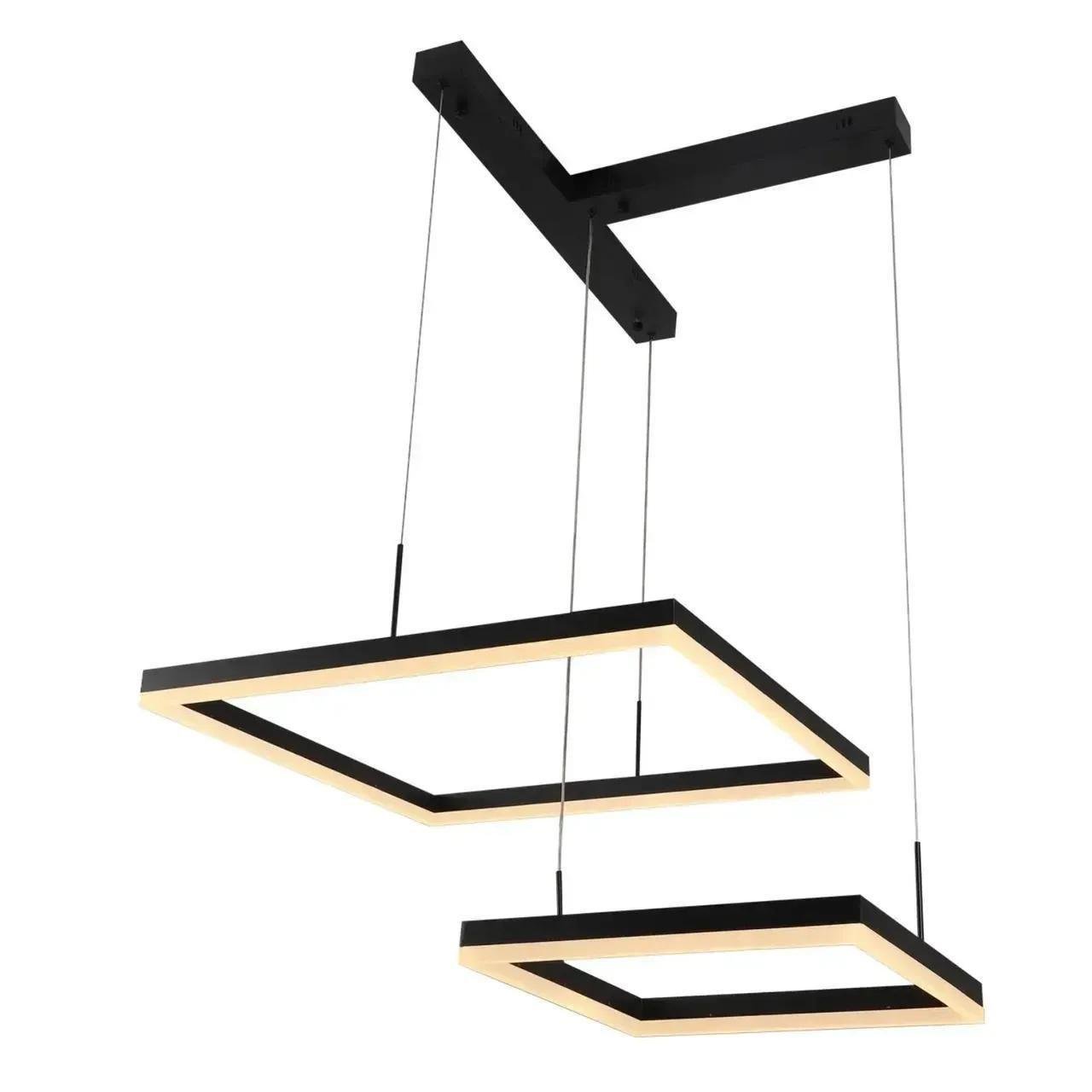 LED-люстра подвесная Valeso Interees с регулируемой высотой 3000/4500/6000К IP20 126W Черный (V-QQD3073 BK)