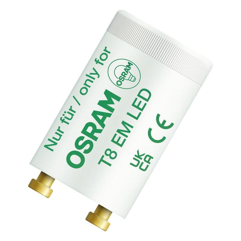 Стартер для одинарного вмикання лампи Osram LED TUBE T8 EM STARTER 21x40 мм 2 шт. (4058075013674)