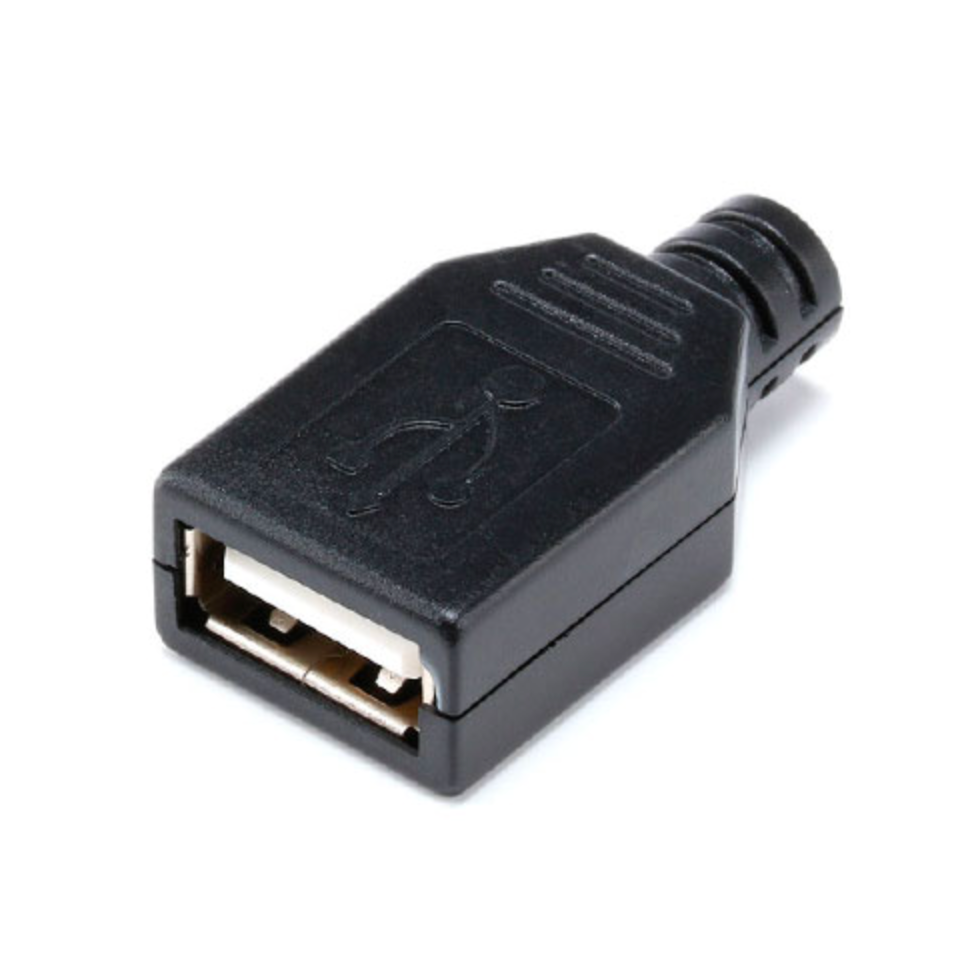 Разъем I-Taki USB-AF гнездо с 24K позолотой 1 шт. Черный (000049404_1)