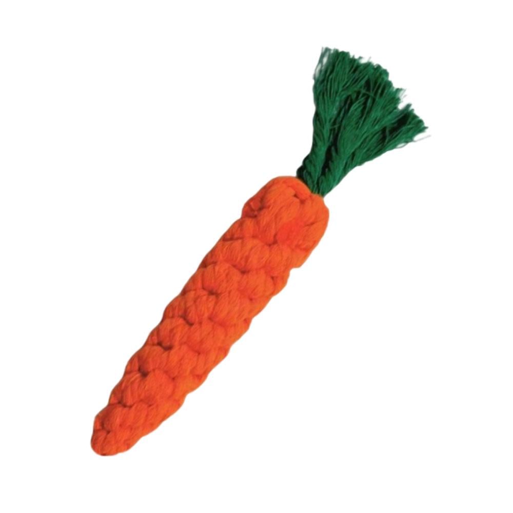Игрушка для собак и кошек в виде морковки из хлопкового каната (TA0135_1)