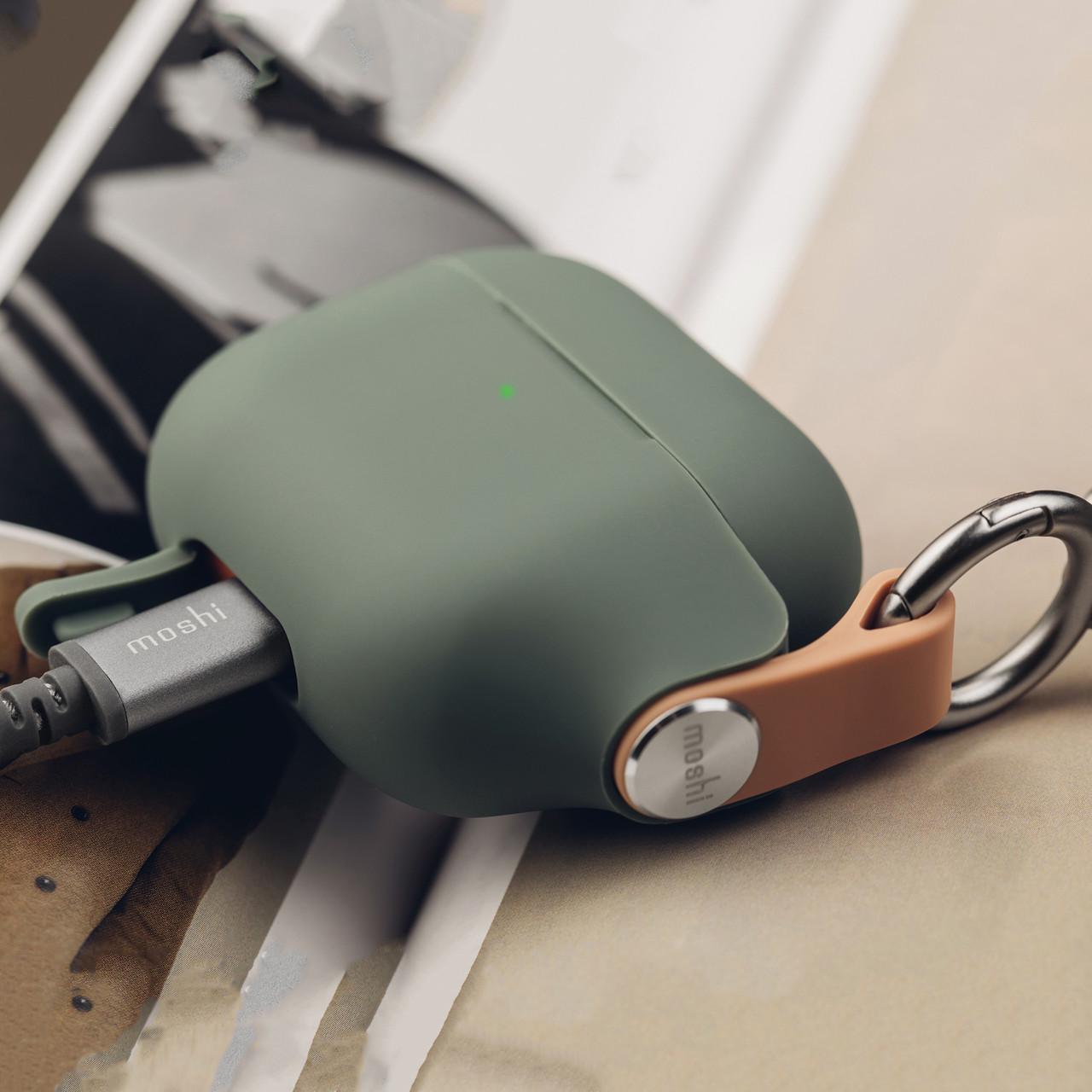 Силіконовий чохол для навушників Moshi Pebbo Case for Airpods 3rd Gen, Mint Green (99MO123843) - фото 4