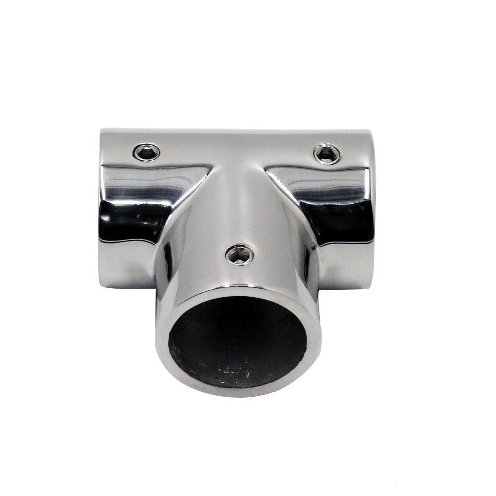 Соединитель для труб тройной полированный HDL-902 для стекла 8-12 мм Хром