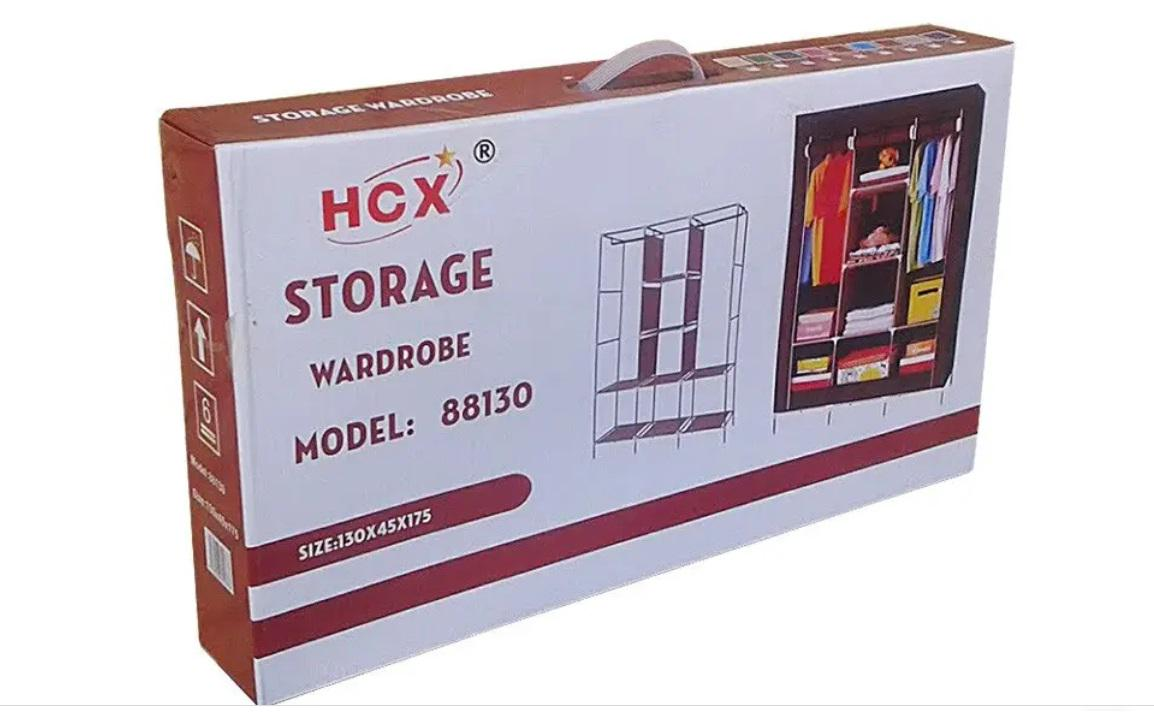 Шафа складана Storage Wardrobe 88130 тканинна Коричневий - фото 5