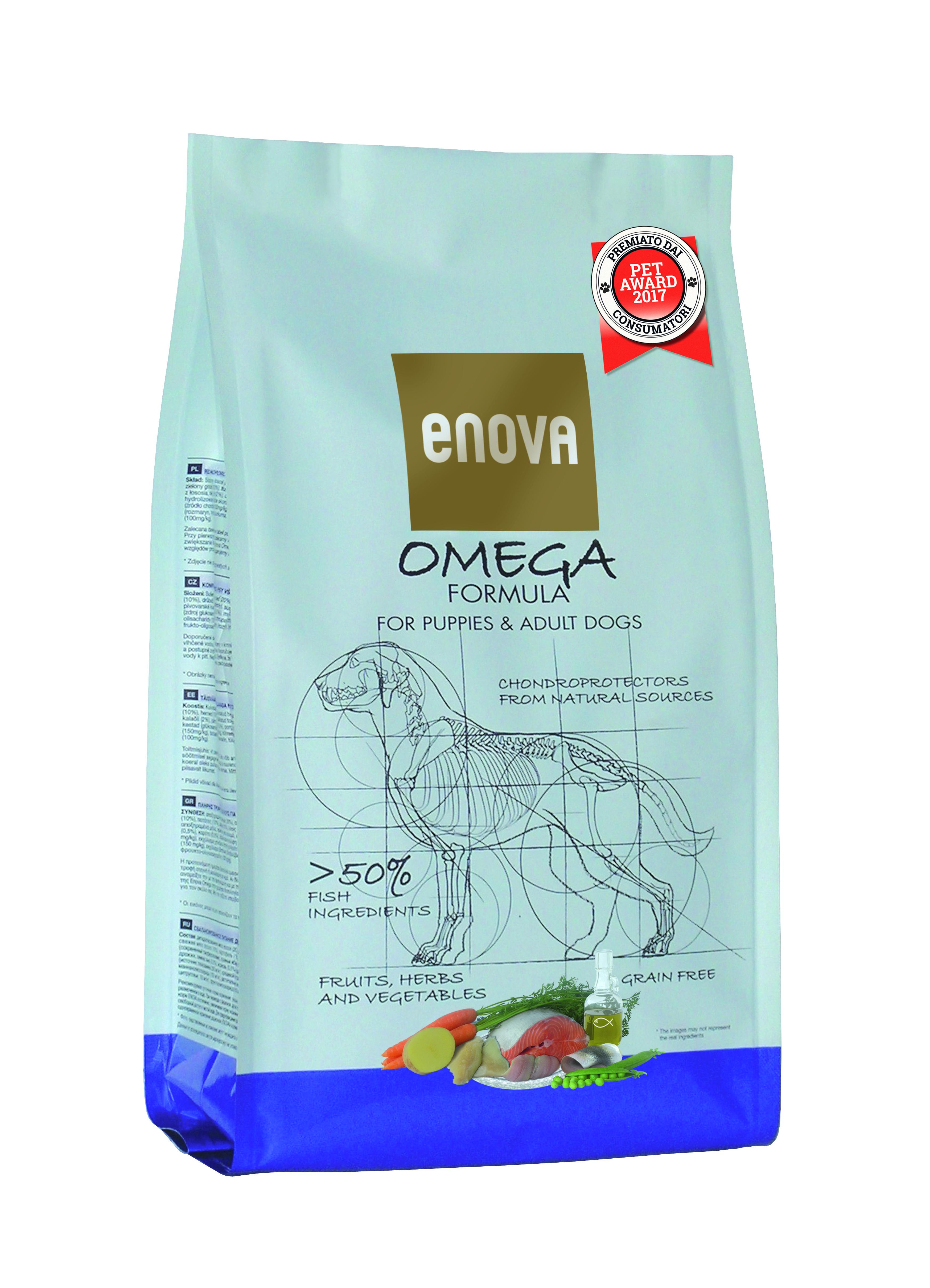 Корм для собак сухий беззерновий повнораціонний Enova Omega Formula ультрапреміум класу усіх вікових груп та порід 2 кг (CS511) - фото 1 Корм для собак сухий беззерновий повнораціонний Enova Omega Formula ультрапреміум класу усіх вікових груп та порід 2 кг (CS511) - фото 1
