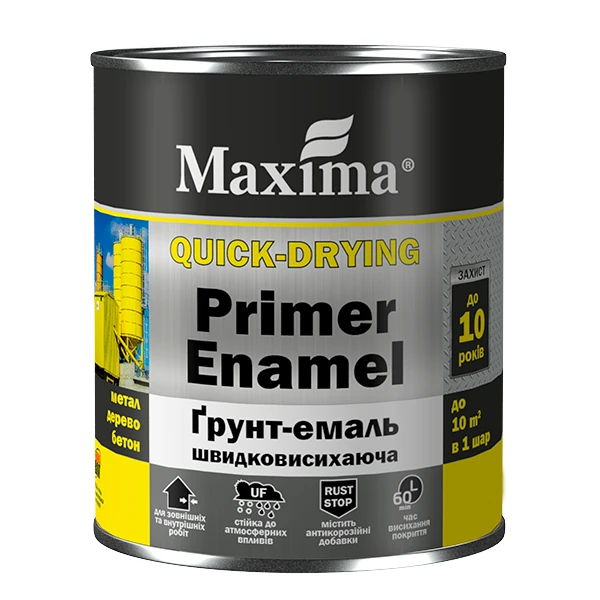 Грунт-эмаль Maxima быстросохнущая 2,5 кг Зеленый глянцевый (2792904962)