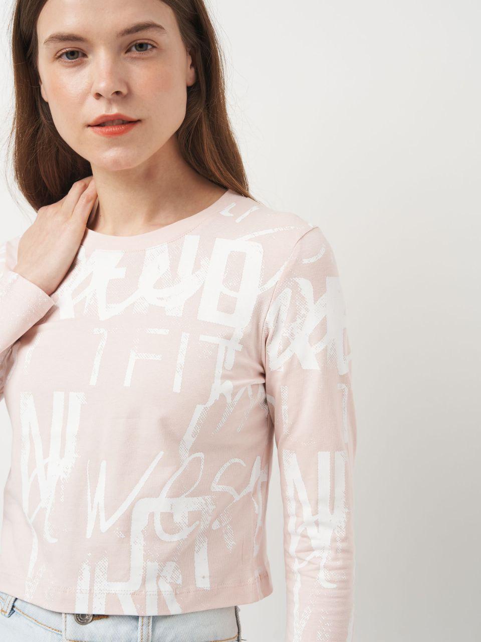 Футболка Forstime 796x39 длинный рукав женская S/M Светло-розовый (191975) - фото 4 Футболка Forstime 796x39 длинный рукав женская S/M Светло-розовый (191975) - фото 4