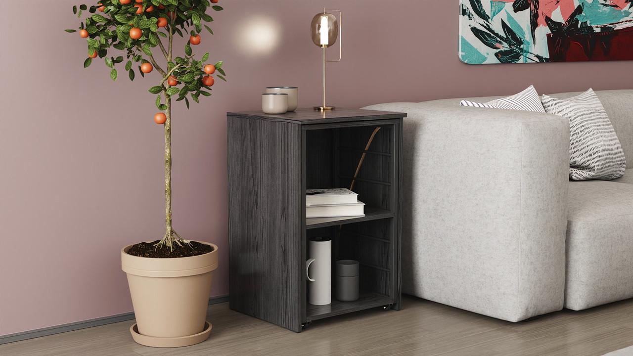 Стіл-тумба трансформер Ferrum-decor Смарт 2/2 метал/ДСП 16 мм 750x1450x600 мм Чорний/Сосна Кембра (FRD-105104) - фото 4 Стіл-тумба трансформер Ferrum-decor Смарт 2/2 метал/ДСП 16 мм 750x1450x600 мм Чорний/Сосна Кембра (FRD-105104) - фото 4