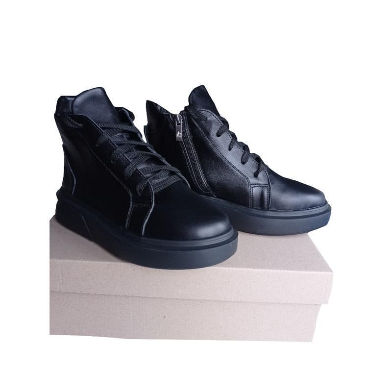 Ботинки женские кожаные Ailinda р. 36 Черный (684-2М) - фото 3 Ботинки женские кожаные Ailinda р. 36 Черный (684-2М) - фото 3