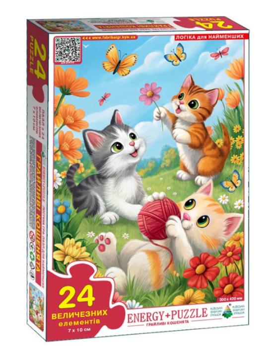 Гра-пазл Енергія+ Грайливі кошенята 24 елементи (MTT-197365)