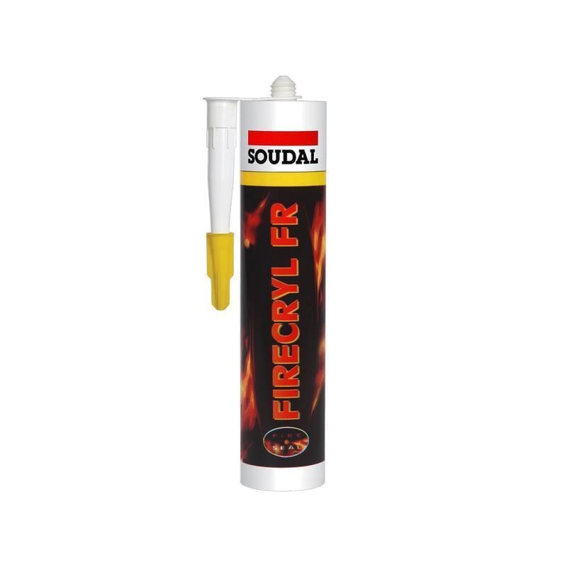 Герметик Soudal Firecryl FR вогнестійкий поліакрилат 310 мл Білий Сірий (00002000000004P001) Герметик Soudal Firecryl FR вогнестійкий поліакрилат 310 мл Білий Сірий (00002000000004P001)