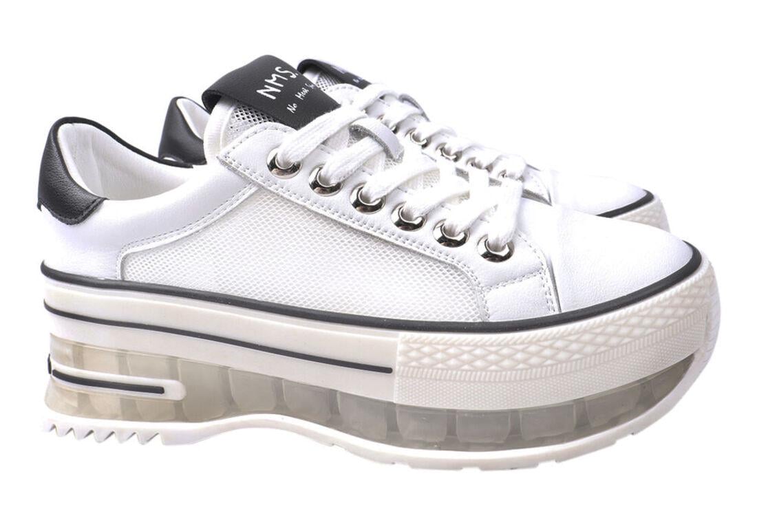 Кеды женские Li Fexpert из кожи на низком ходу на шнуровке р. 40 Белый (594-21LTS)