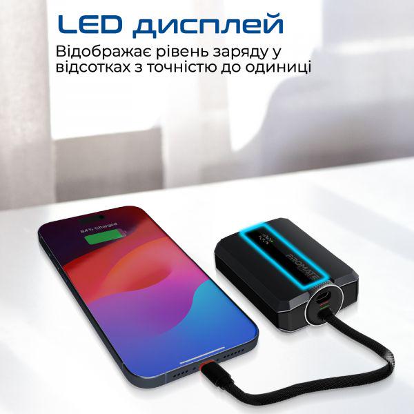 Повербанк Promate Neo-10Uni 10000 mAh 30W Black (neo-10uni.Black) - фото 6 Повербанк Promate Neo-10Uni 10000 mAh 30W Black (neo-10uni.Black) - фото 6