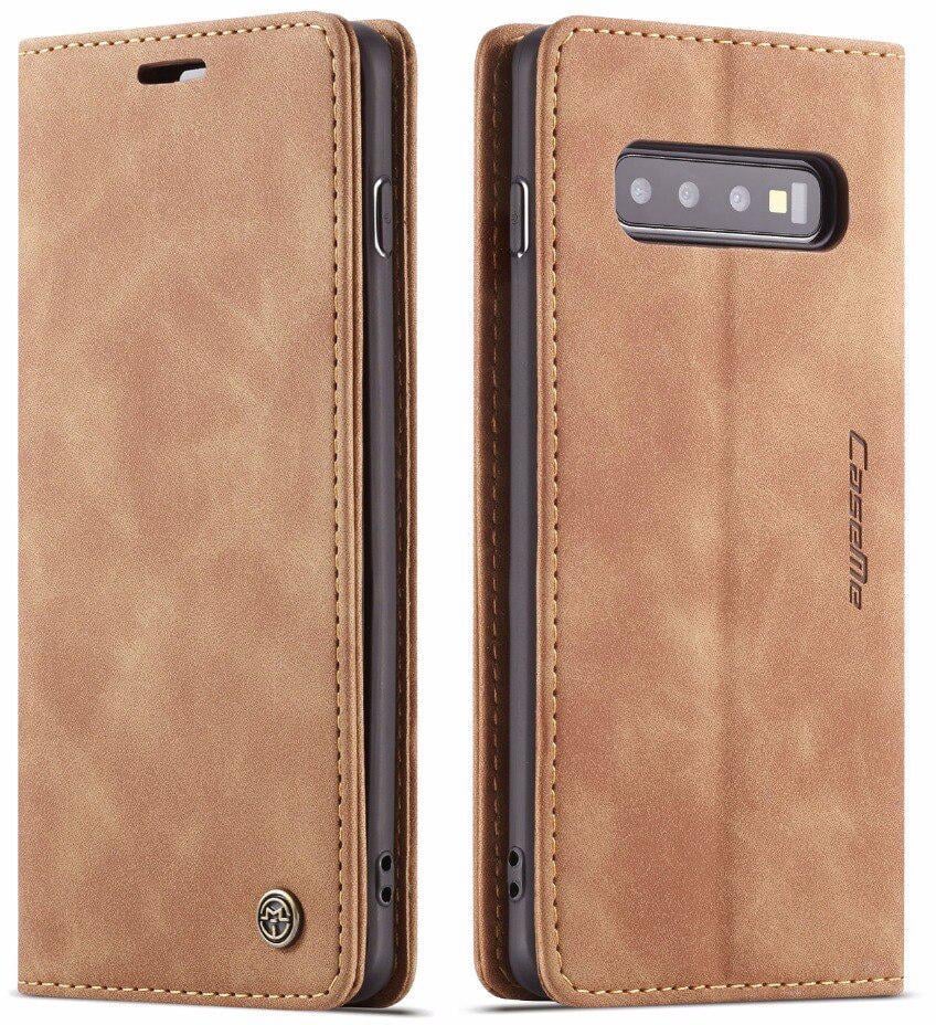 Чехол книжка с магнитом Samsung Galaxy S10 Plus CaseMe Brown (16233-30)