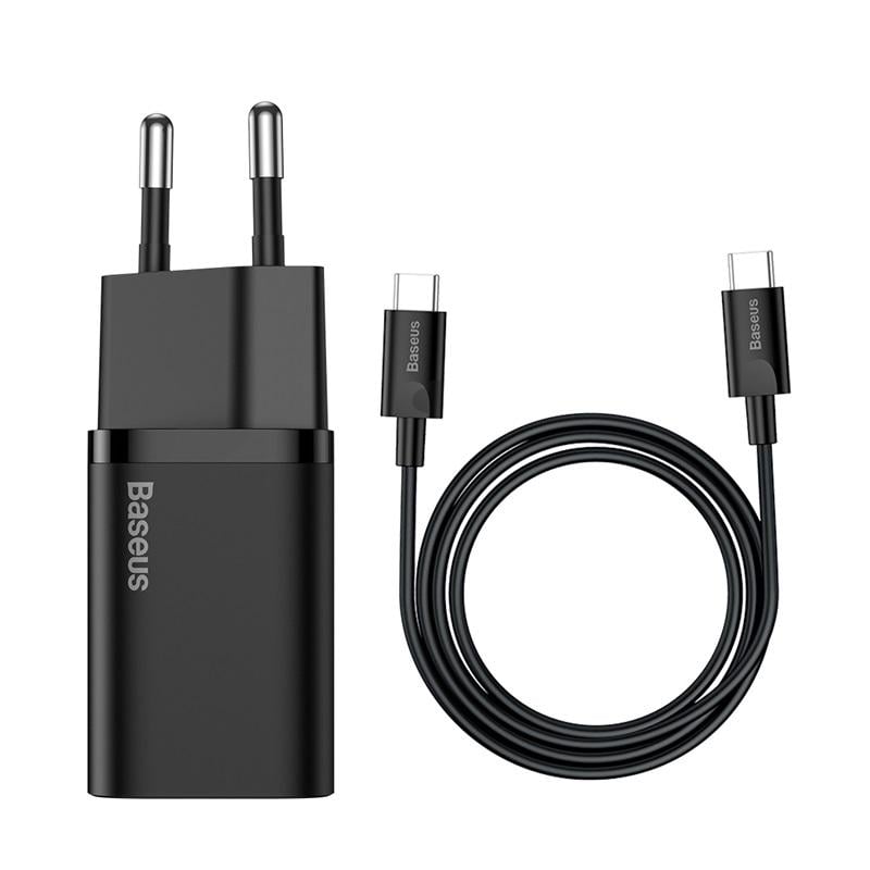 Зарядное устройство Baseus Type-C to Type-C cable Super Si Quick Charger TZCCSUP-L02 Black (40bdbca0) - фото 1