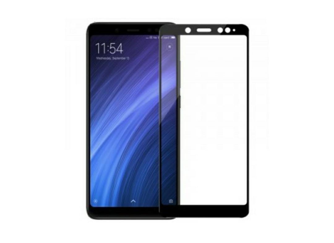 Загартоване захисне скло на Xiaomi Redmi Note 5 з чорною рамкою