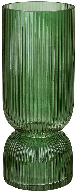 Ваза стеклянная Retro Carol 10х26 см Зеленый