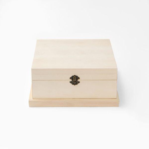 Заготовка шкатулки дерев’яна липа 24х24 см (33790493)