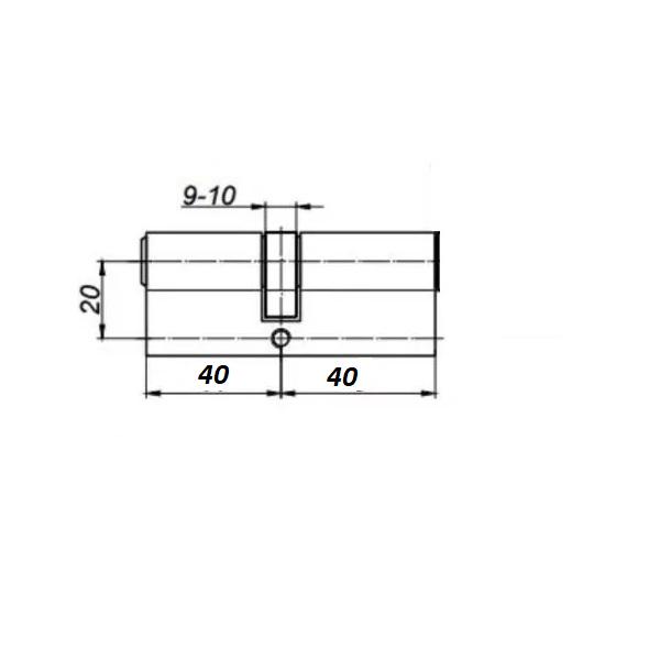 Цилиндровый механизм для замка Титан 3D серия M 80 PB - фото 5