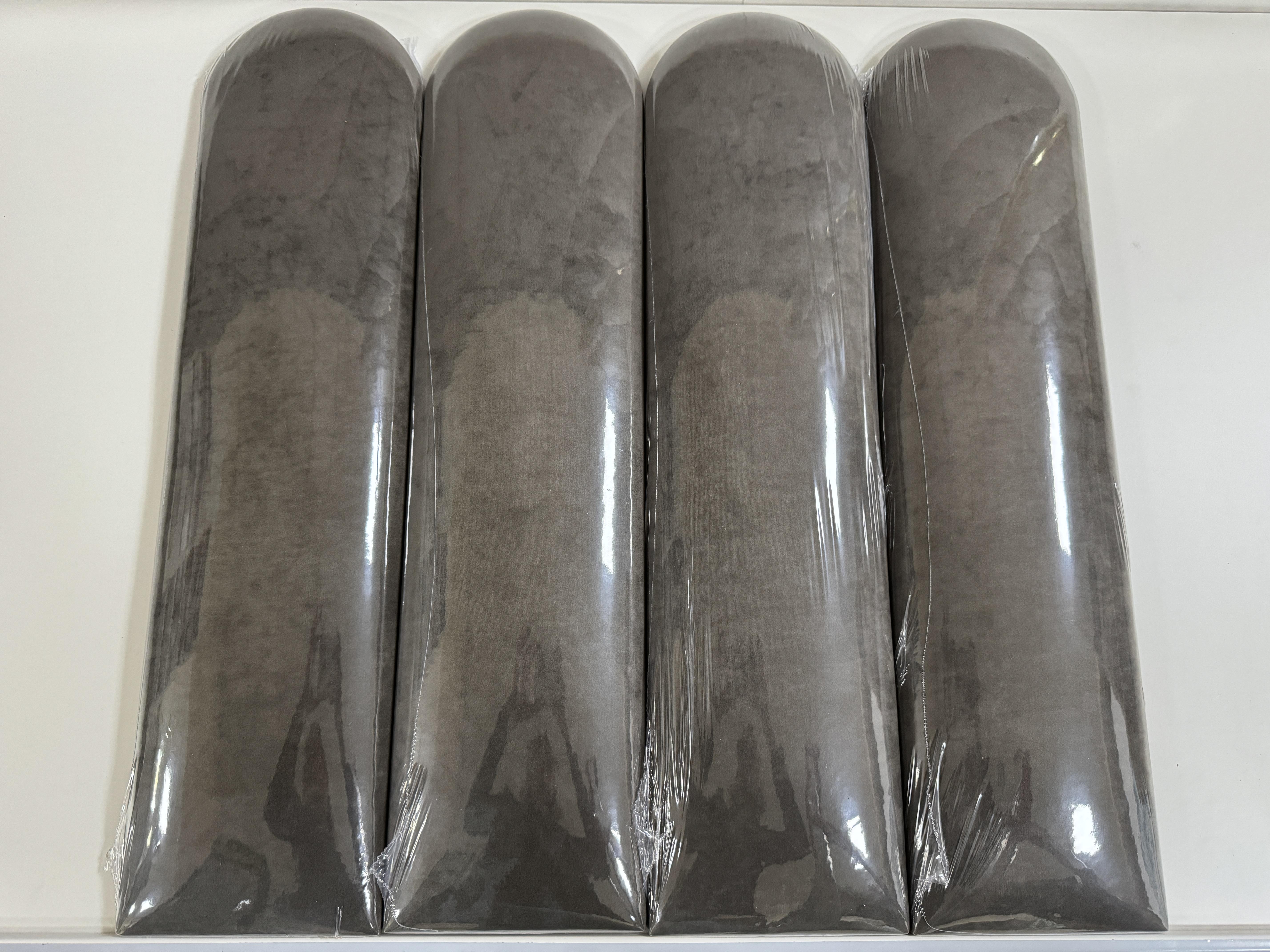 Стеновая панель самоклеящаяся мягкая Soft Pan велюр овал 15x60х3,7 см Шоколад (156119)