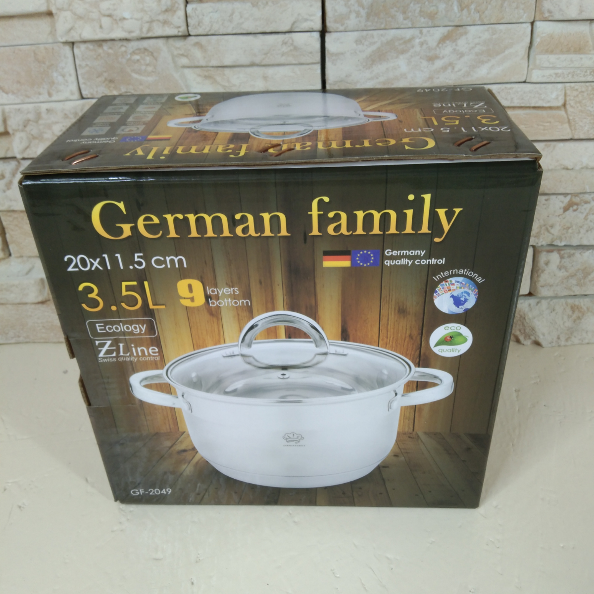 Каструля з кришкою German Family GF-2049 з нержавіючої сталі 3,5 л Сріблястий (14425975) - фото 9 Каструля з кришкою German Family GF-2049 з нержавіючої сталі 3,5 л Сріблястий (14425975) - фото 9