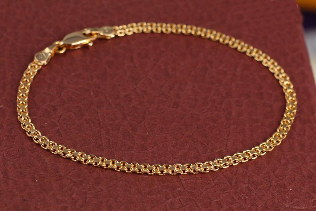 Браслет Xuping Jewelry бисмарк 18 см 3 мм Золотистый