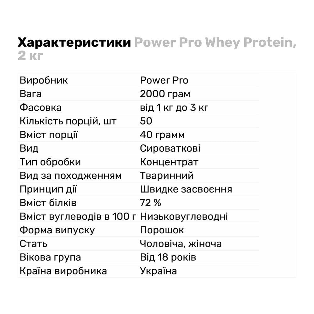 Протеїн Power Pro Whey Protein, 2 кг Шоконатс - фото 2