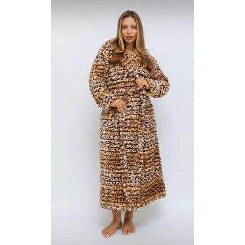 Теплый махровый халат женский шарпей L-XL Леопардовый (П4К-am-f-halat-005) - фото 3 Теплый махровый халат женский шарпей L-XL Леопардовый (П4К-am-f-halat-005) - фото 3