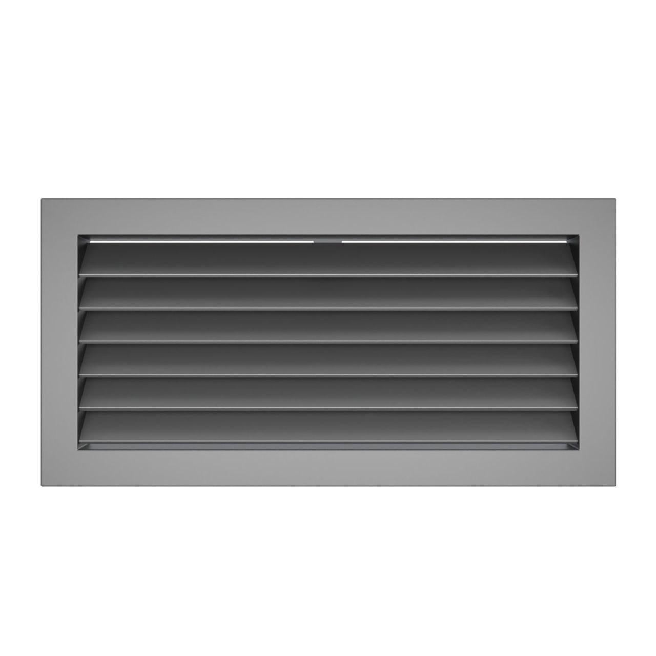 Решетка вентиляционная антивандальная металлическая сварная 200х400 мм нерегулируемая с монтажными ушами РВ-24 Серый (1853984733/К0089)