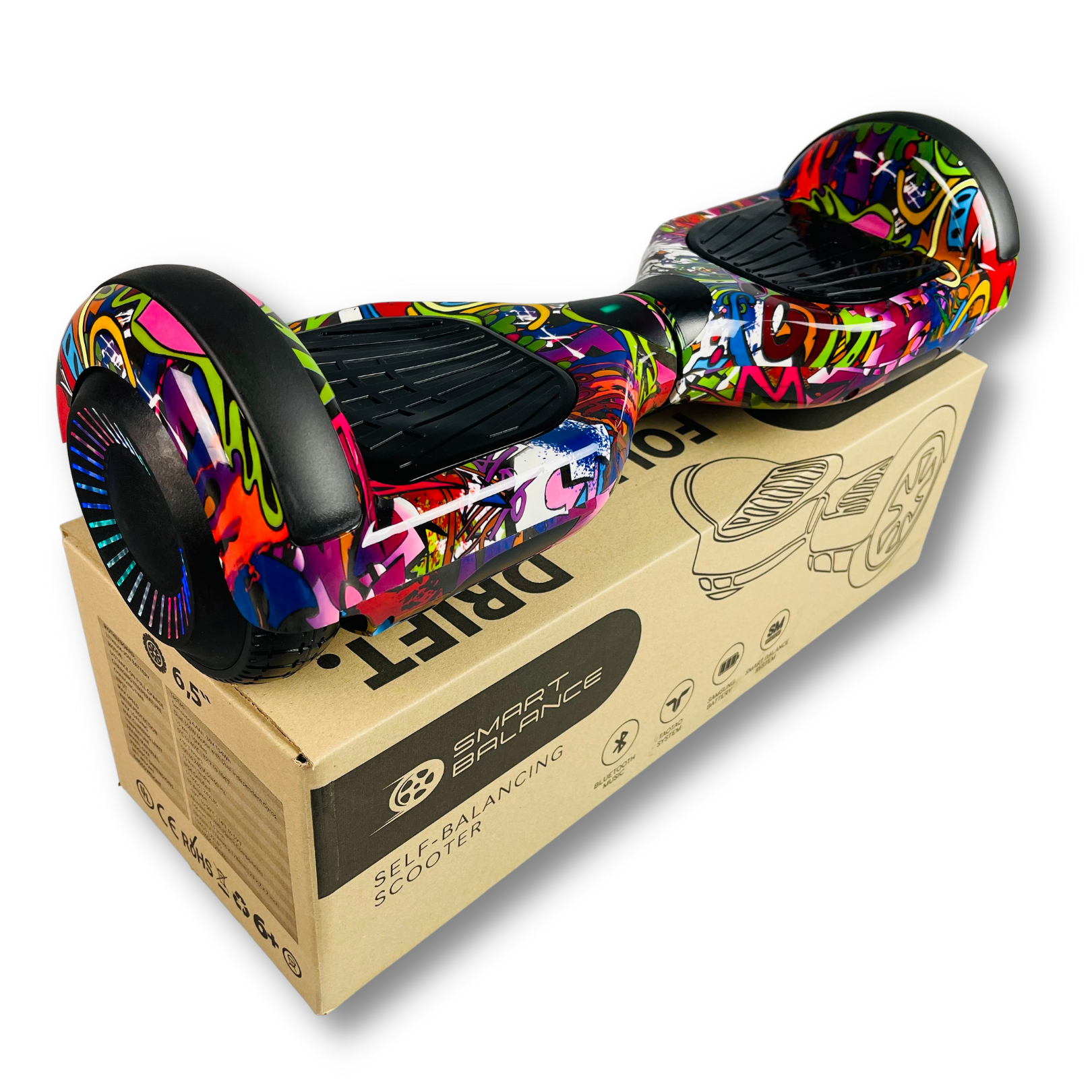 Гироборд Smart Balance 6.5" PRO 2021 Фиолетовый хип хоп