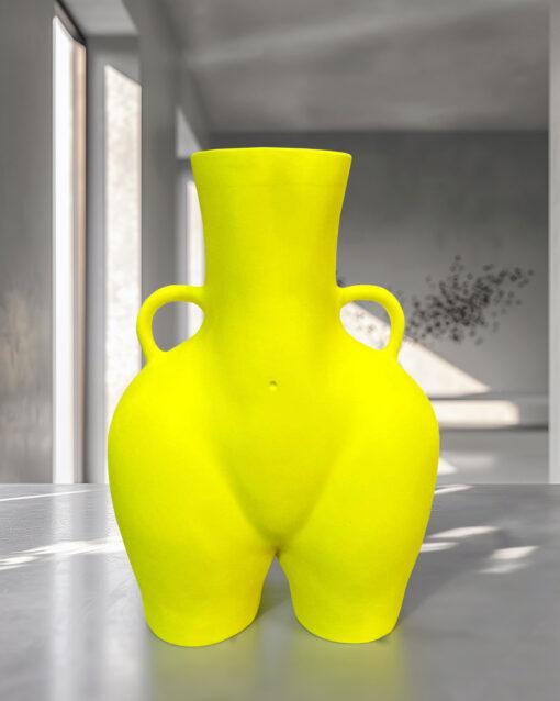 Ваза BIG LOVE 34х28 см Желтый матовый