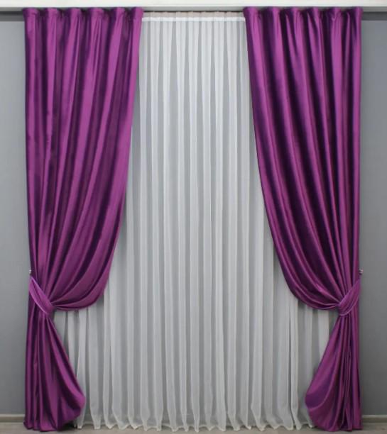Комплект штор бархат 1,5х2,75 м 2 шт. Фуксия (1580ш) Комплект штор бархат 1,5х2,75 м 2 шт. Фуксия (1580ш)