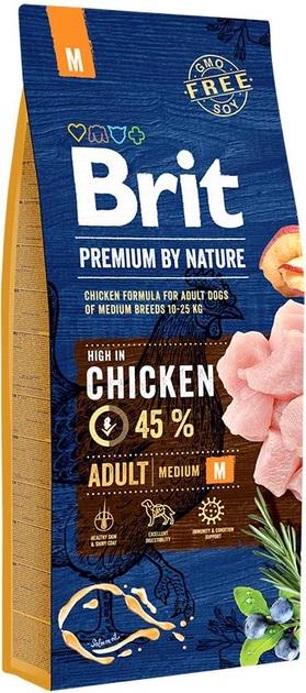 Корм сухий для дорослих собак середніх порід Brit Premium Dog M з куркою 15 кг Корм сухий для дорослих собак середніх порід Brit Premium Dog M з куркою 15 кг