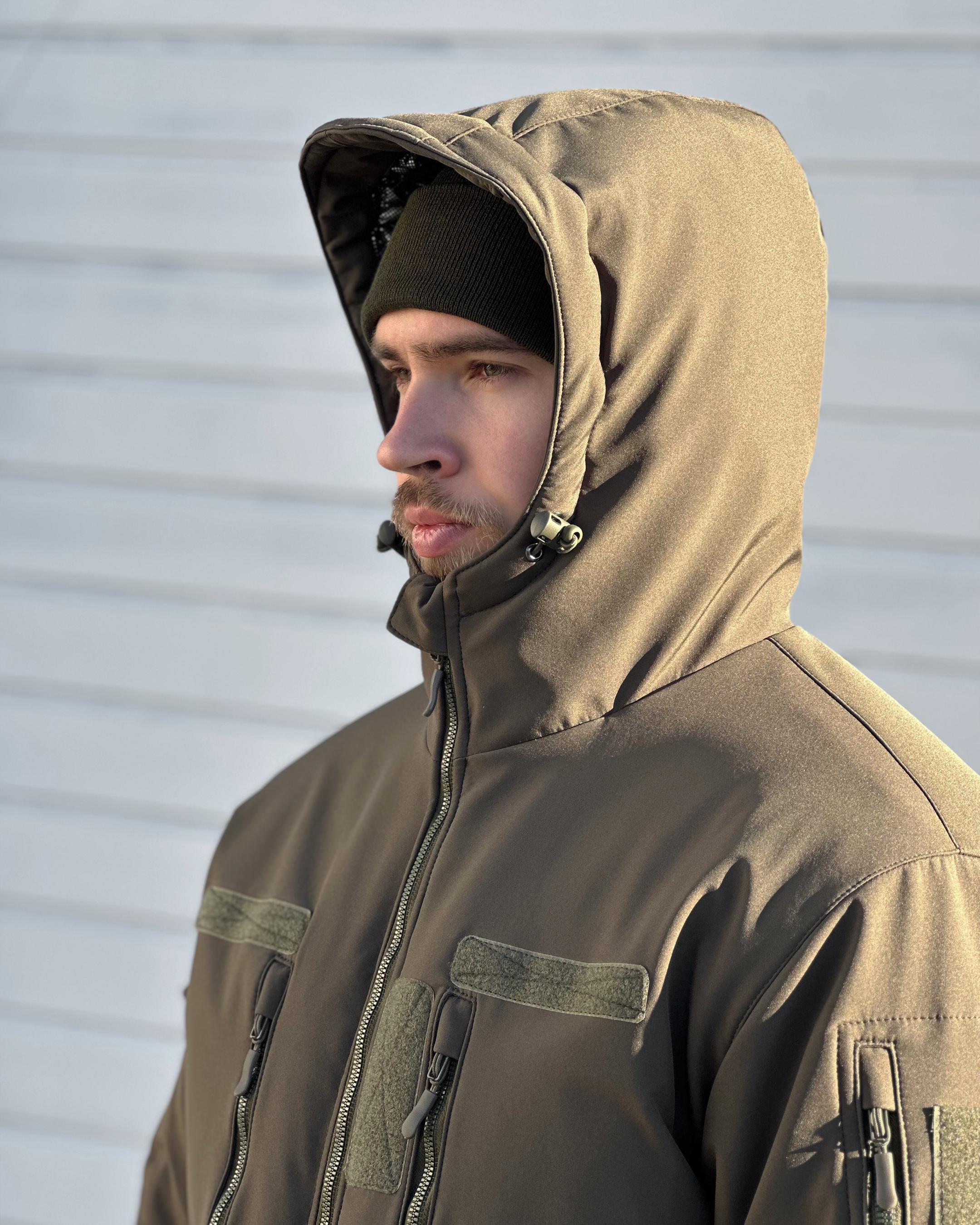 Куртка зимняя Cooperr Soft Shell Jacket V L Олива (KUR-8.2.L) - фото 4