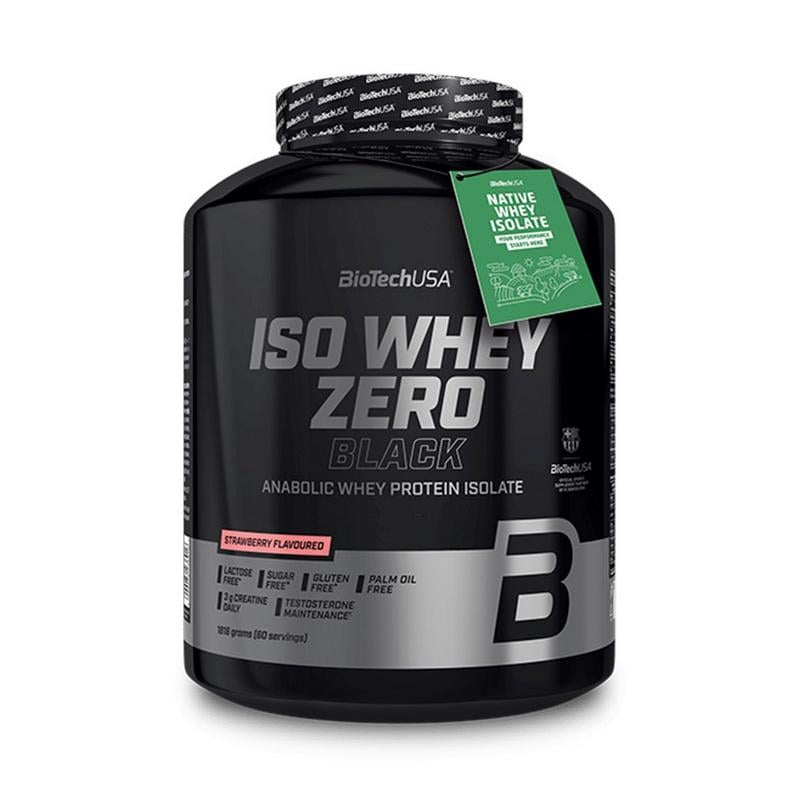 Изолят сывороточный BioTech Iso Whey Zero Black 1,816 кг Клубника