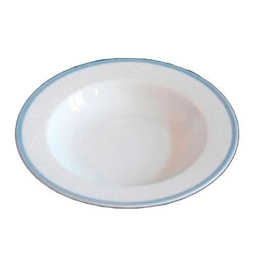 Набор тарелок глубоких Thun Opal обводка голубая/фарфор 6 шт. d 22 см (8013601)