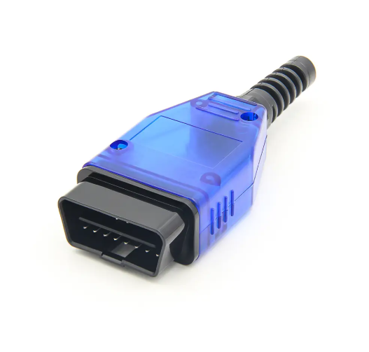 Разъем-колодка OBD2 16 Pin типа папа big универсальный Синий (13073757)