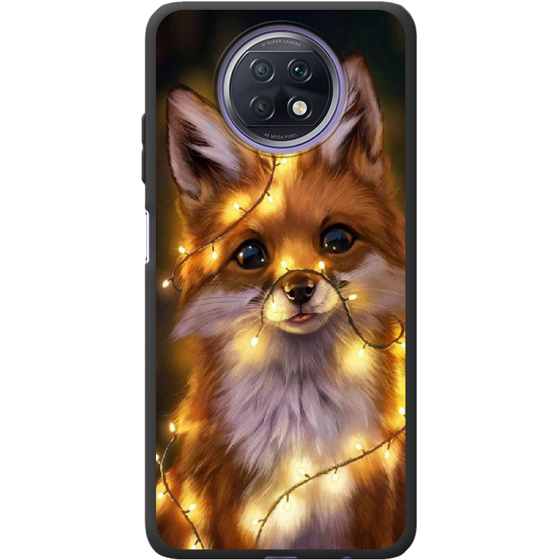 Чехол BoxFace Xiaomi Redmi Note 9T Рождественская лиса Черный силикон (42123-up2399-42207)