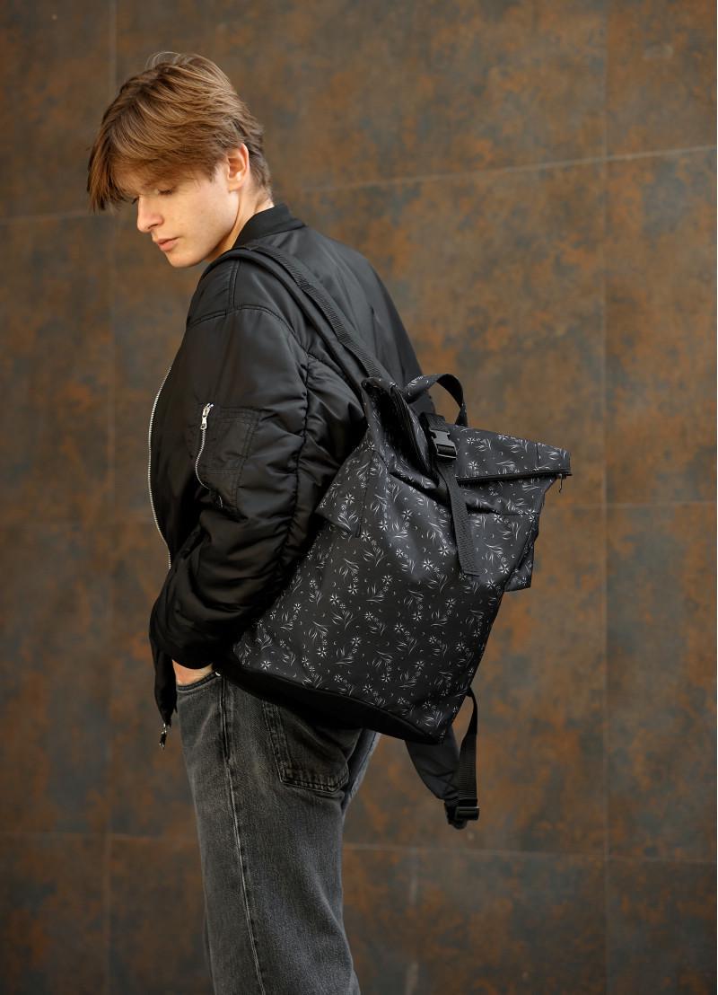 Рюкзак чоловічий Sambag RollTop KZN Чорний (15379610e) Рюкзак чоловічий Sambag RollTop KZN Чорний (15379610e)