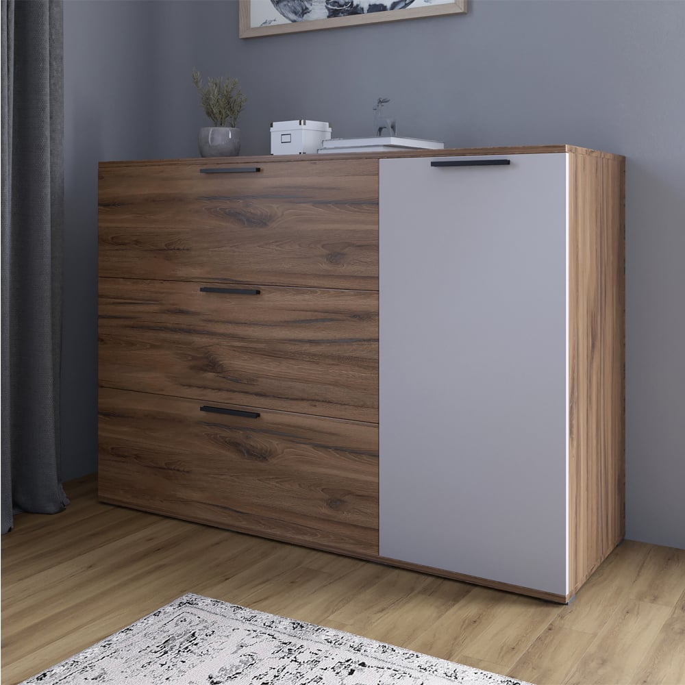 Комод Lion Краш 120x43x86 см Дуб Ливорно/Кашемир (LION-044156)