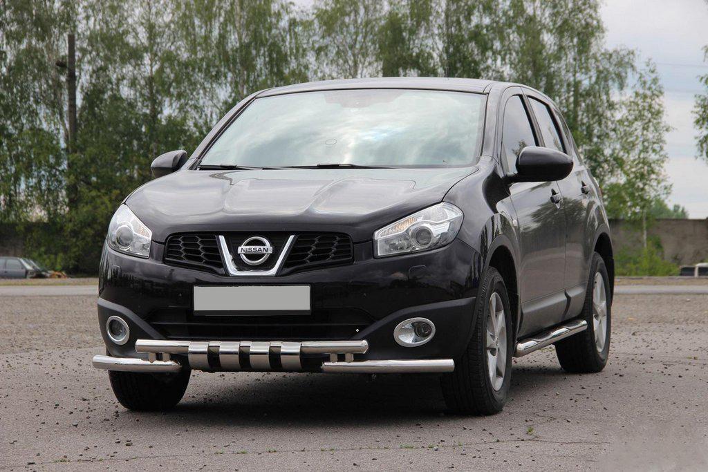 Передний ус ST009-15 CAN для Nissan Qashqai 2010-2014 гг. нержавеющая сталь Хром