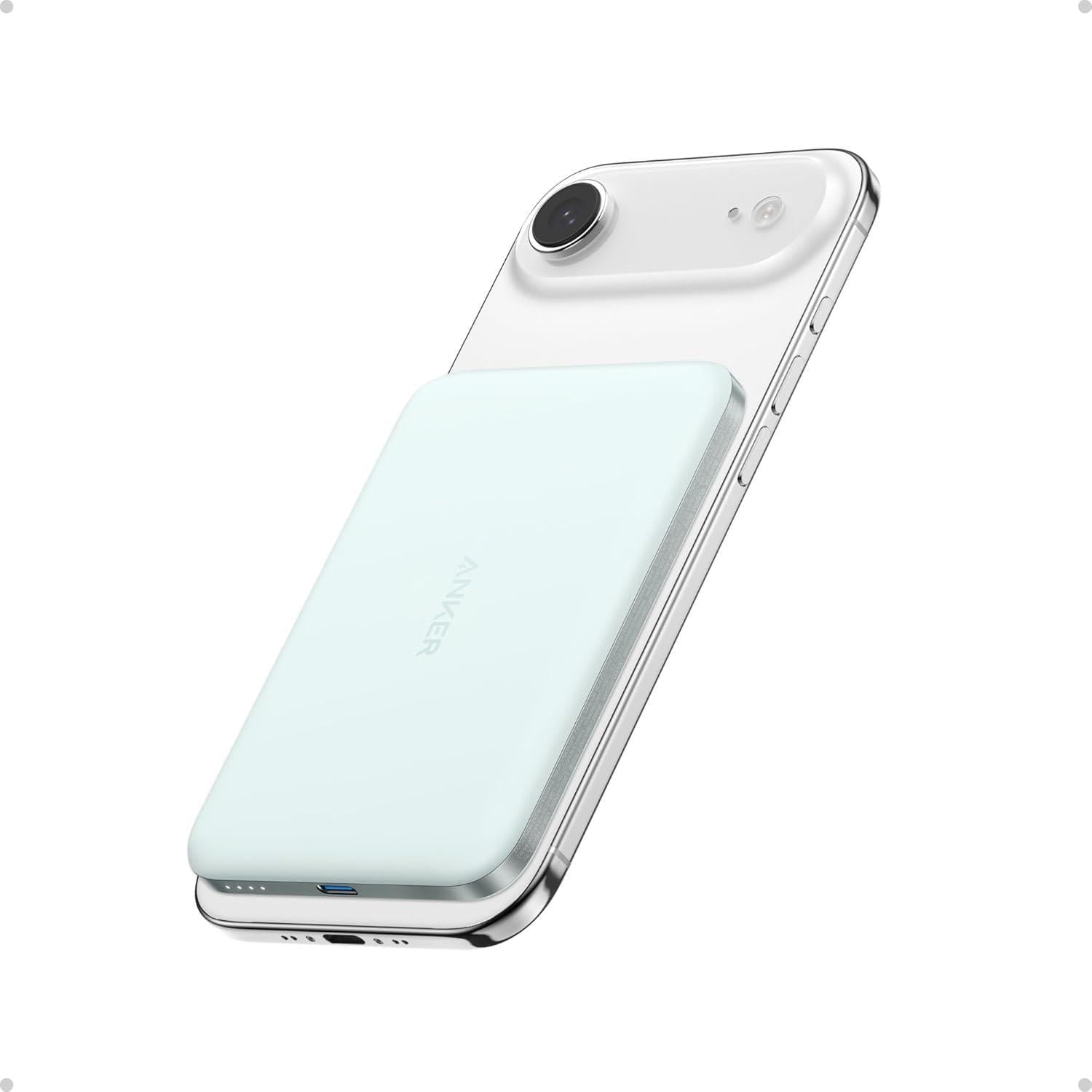 Повербанк магнитный Anker Nano Ultra-Slim 5000 mAh MagGo Qi2 15W Ultra-Fast MagSafe для iPhone Air/17/16/15 Teal Oasis (34119394) Повербанк магнитный Anker Nano Ultra-Slim 5000 mAh MagGo Qi2 15W Ultra-Fast MagSafe для iPhone Air/17/16/15 Teal Oasis (34119394)