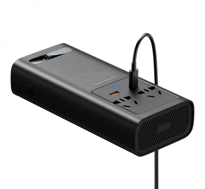 Інвертор Baseus Super Si 500 Вт DC 12V To AC 220V чистий синус - фото 4 Інвертор Baseus Super Si 500 Вт DC 12V To AC 220V чистий синус - фото 4