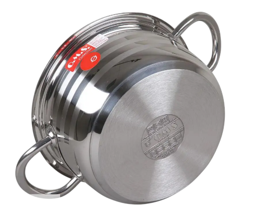 Каструля зі сталевою кришкою OMS з нержавіючої сталі для газу і індукці 3,3 л (2005.3,3) - фото 10 Каструля зі сталевою кришкою OMS з нержавіючої сталі для газу і індукці 3,3 л (2005.3,3) - фото 10