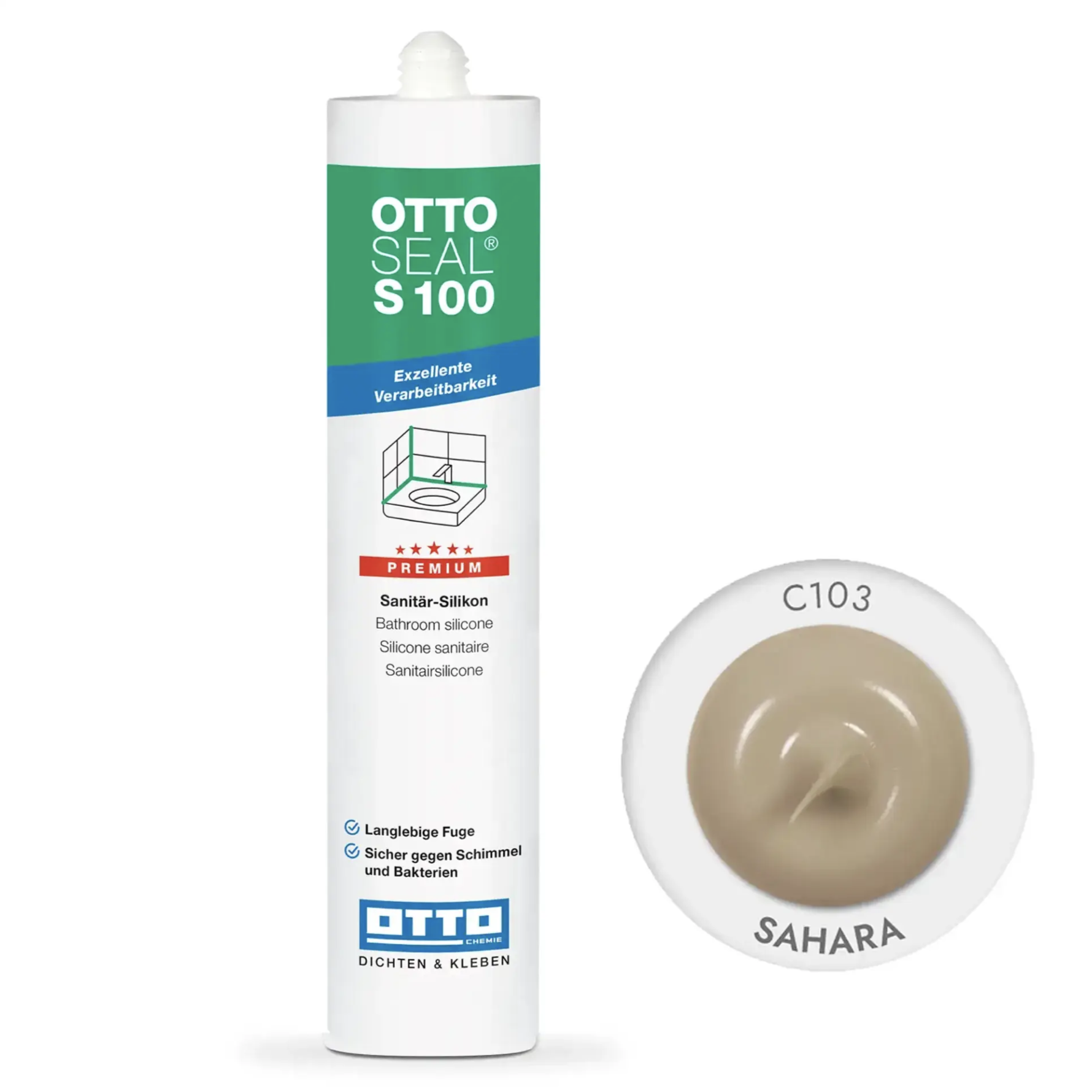 Герметик силиконовый OTTOSEAL S100 С103 Сахара (S100C103)