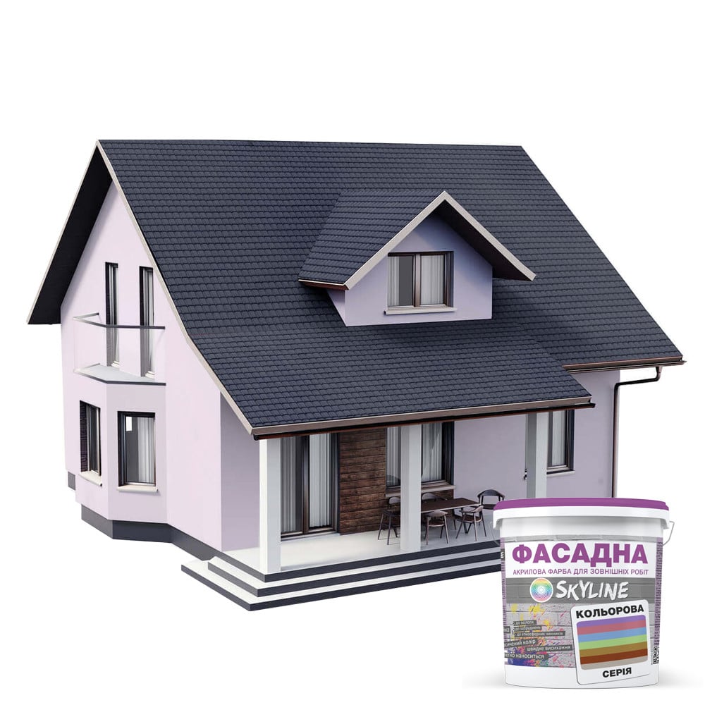 Краска фасадная акрил-латексная Skyline 0505-R50B 1 л Йогурт (686b904be1a1ec59497f9666) - фото 2 Краска фасадная акрил-латексная Skyline 0505-R50B 1 л Йогурт (686b904be1a1ec59497f9666) - фото 2