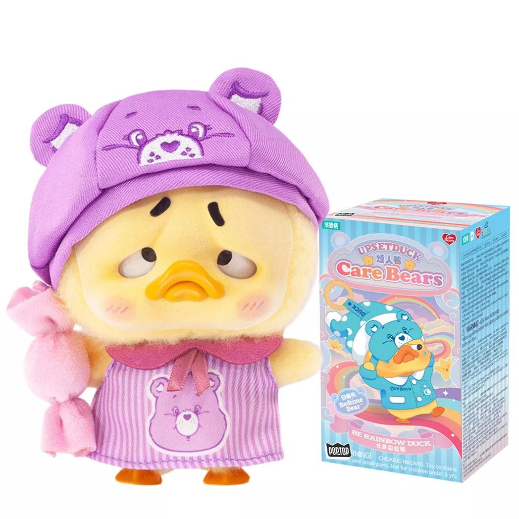 Мягкая игрушка-сюрприз с кольцом Pop Top Upset Duck x Care Bears Будь радугой 1 шт. (AP17183806800C)