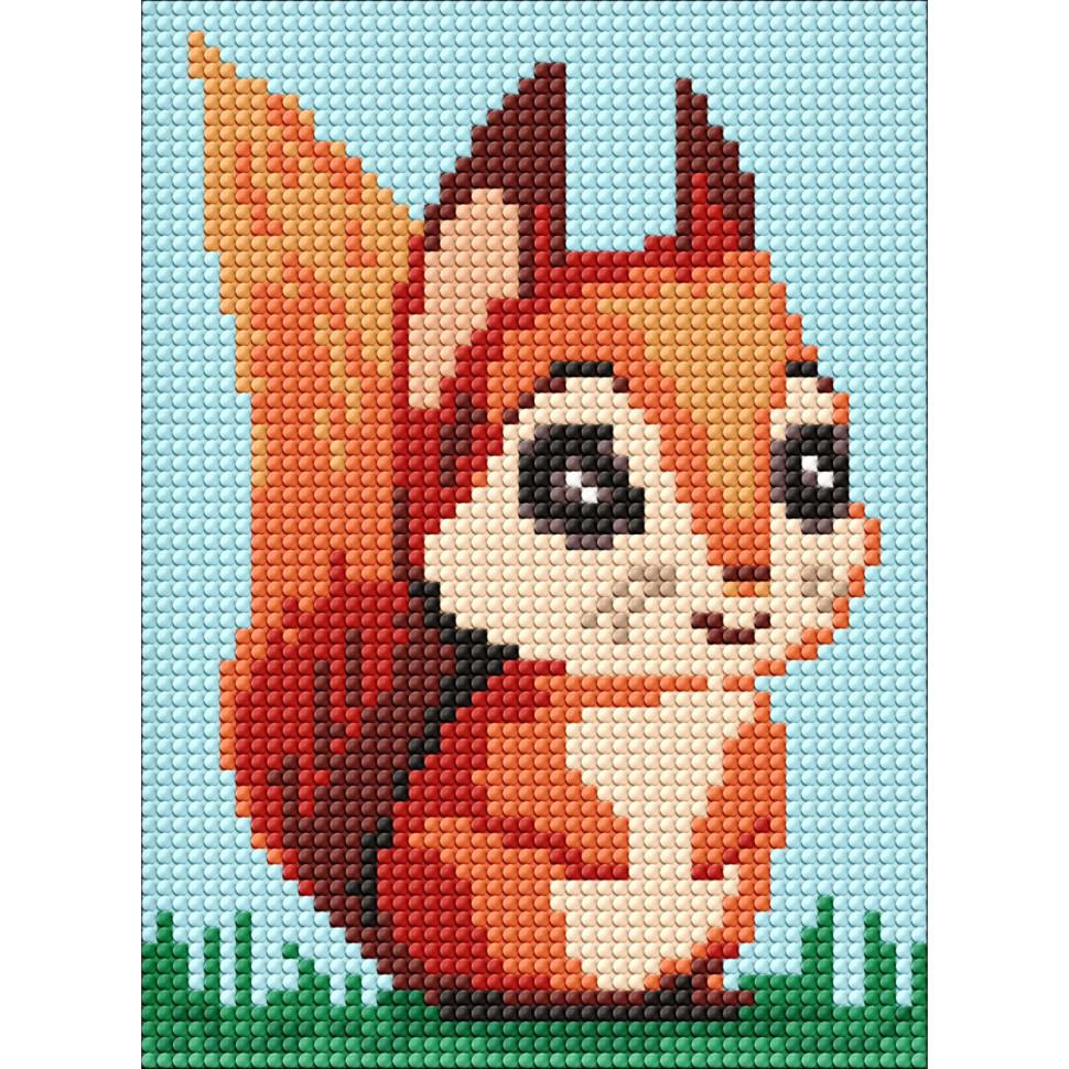 Алмазна мозаїка для дітей Ideyka Чарівна білочка AMM1031 без підрамника 15х20 см (RLT46681)