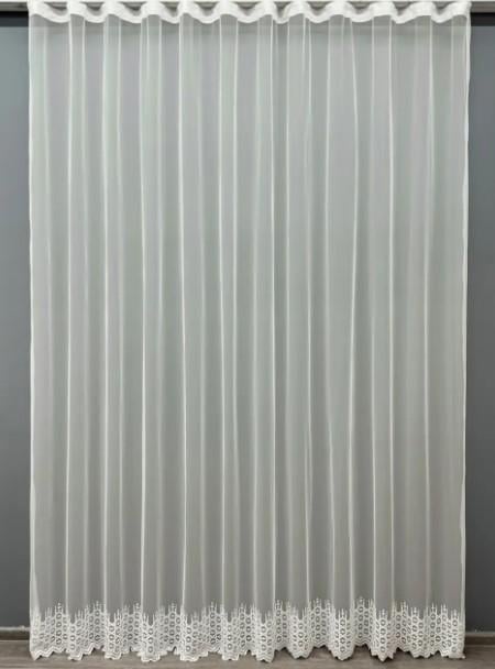 Тюль грек сетка с вышивкой Молочный (1511т) Тюль грек сетка с вышивкой Молочный (1511т)